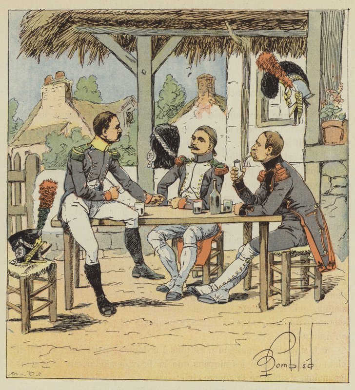 Voltigeur, jägare till fots och ingenjörsappare av after Louis Charles Bombled