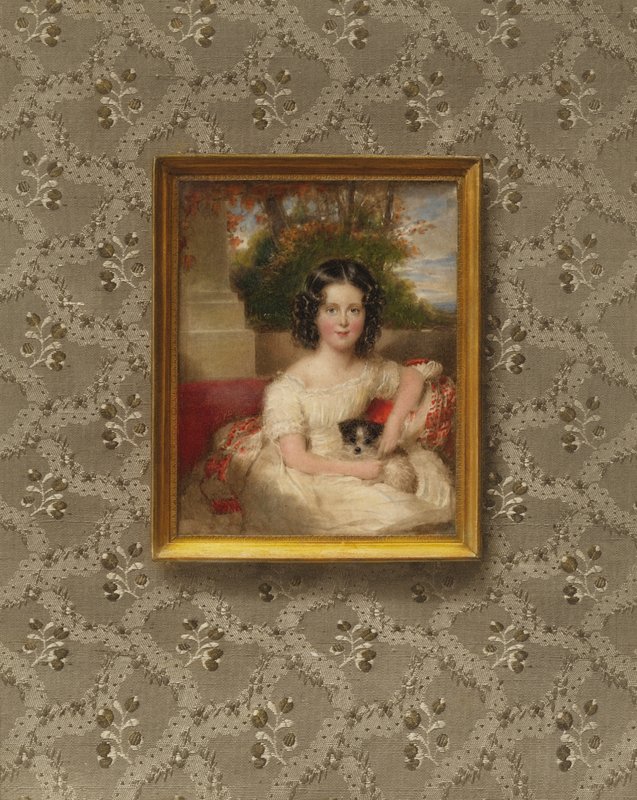Portrait of Princess Ida Schwarzenberg, born Princess of Liechtenstein, as a child  av after Moritz Michael Daffinger