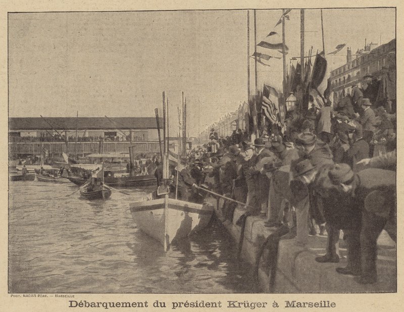 President Kruger av Transvaal anländer till Marseille av after Nadar