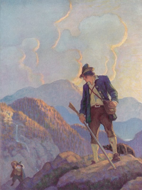 Illustration för Rip Van Winkle av after Newell Convers Wyeth