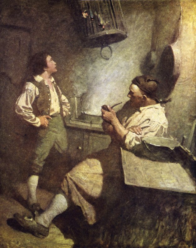 Illustration för Treasure Island av after Newell Convers Wyeth