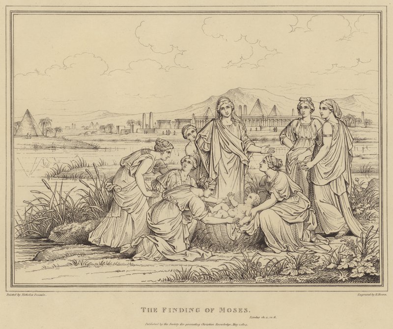 Fyndet av Moses, Exodus av after Nicolas Poussin