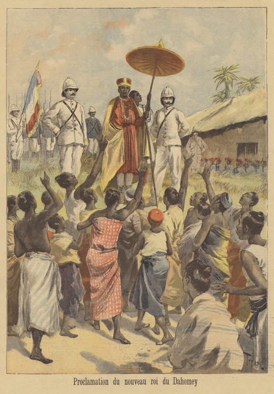 Tillkännagivande av den nye kungen av Dahomey av after Oswaldo Tofani