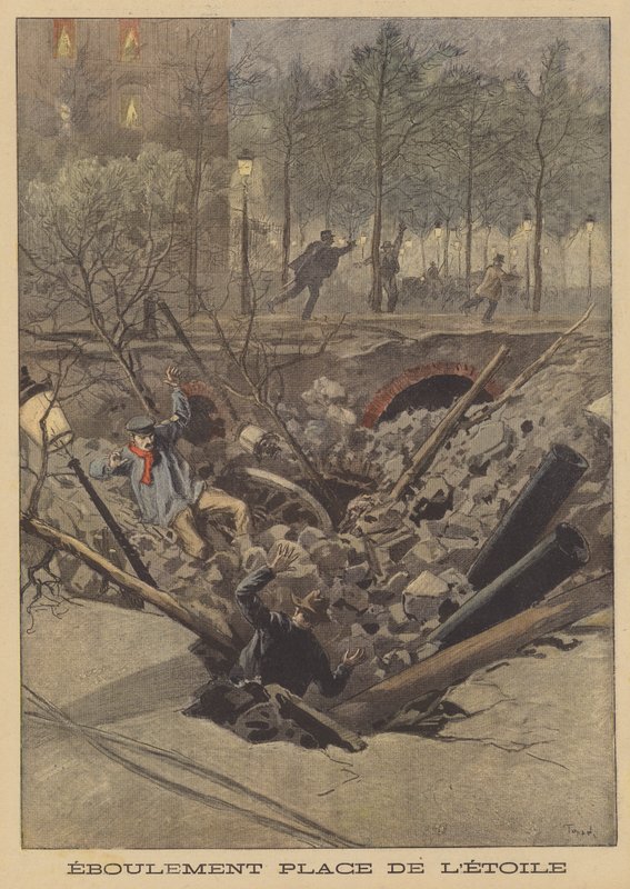 Säkning på Place de lEtoile, Paris av after Oswaldo Tofani