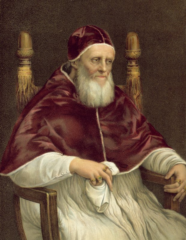 Porträtt av påven Julius II, Pitti Gallery, Florens av after Raphael