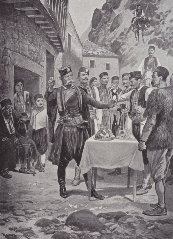 En montenegrinsk påsksed av after Richard Caton II Woodville