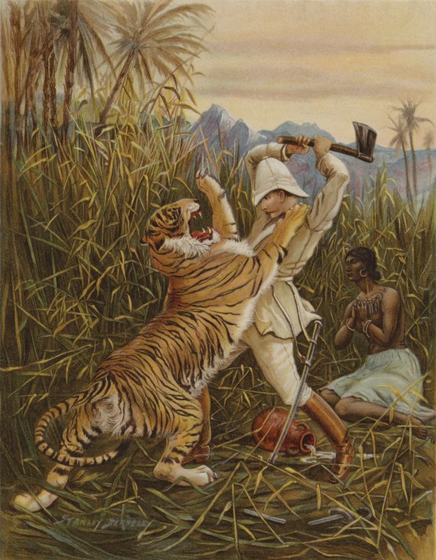 A Timely Rescue (chromolitho) av after Stanley Berkeley