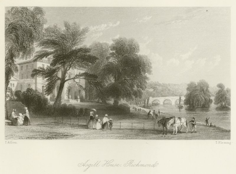 Asgill House, Richmond av after Thomas Allom