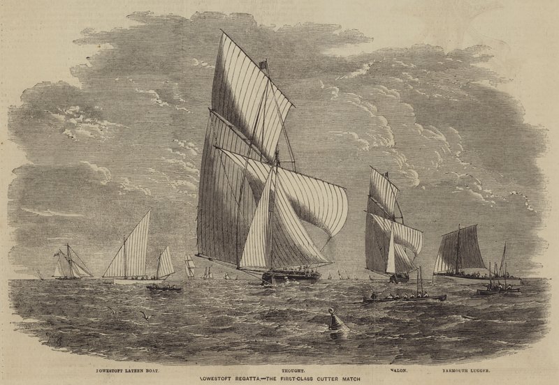 Lowestoft Regatta, första klassens kuttermatch av after Thomas Harrington Wilson