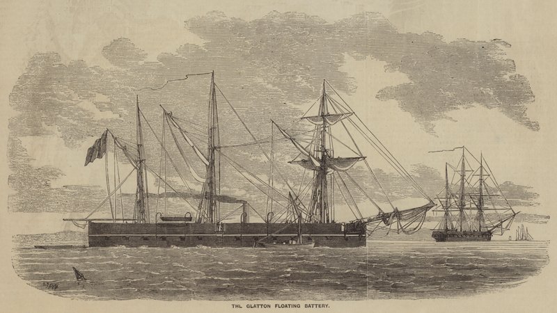 Glatton flytande batteri av after Thomas Harrington Wilson