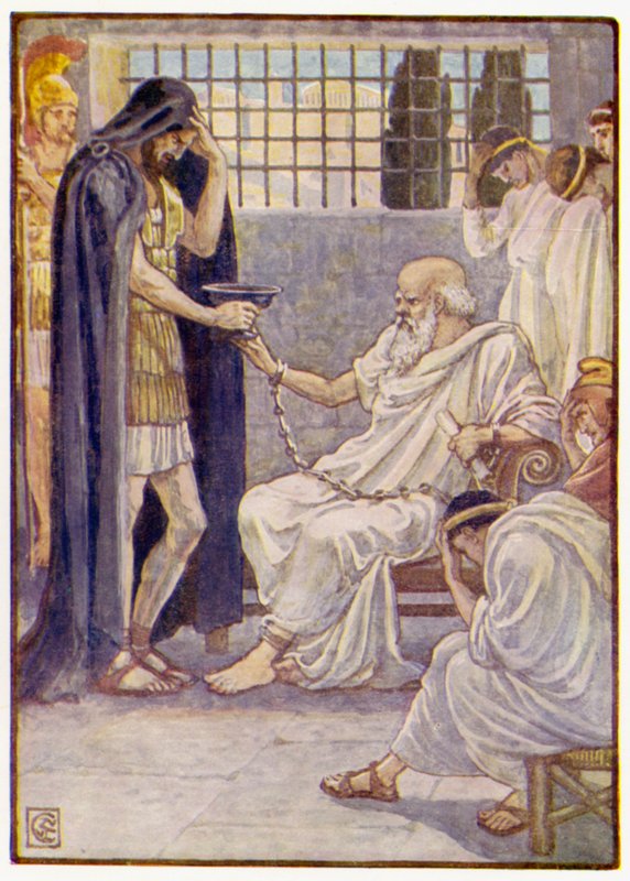 Han drack innehållet som om det vore ett fat vin av after Walter Crane
