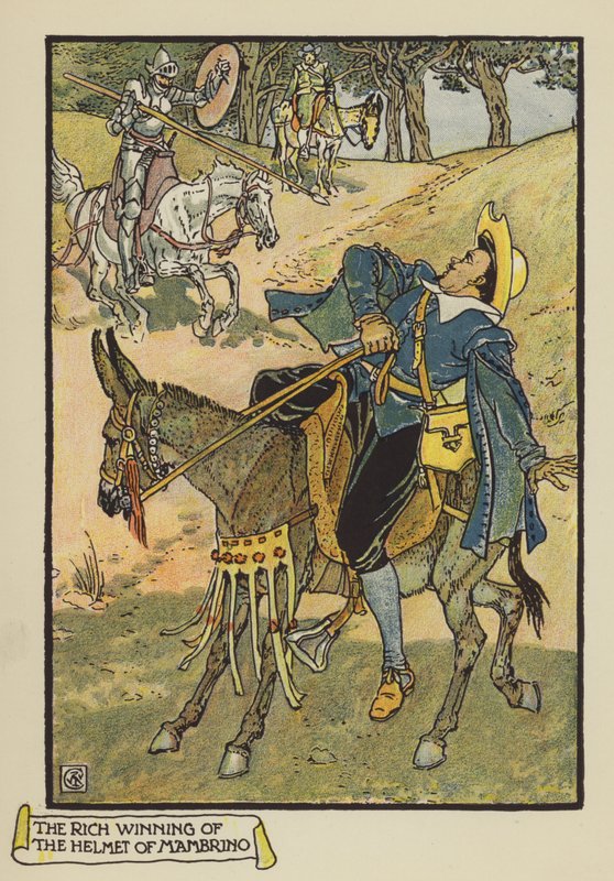 The Rich Winning of the Helmet of Mambrino av after Walter Crane