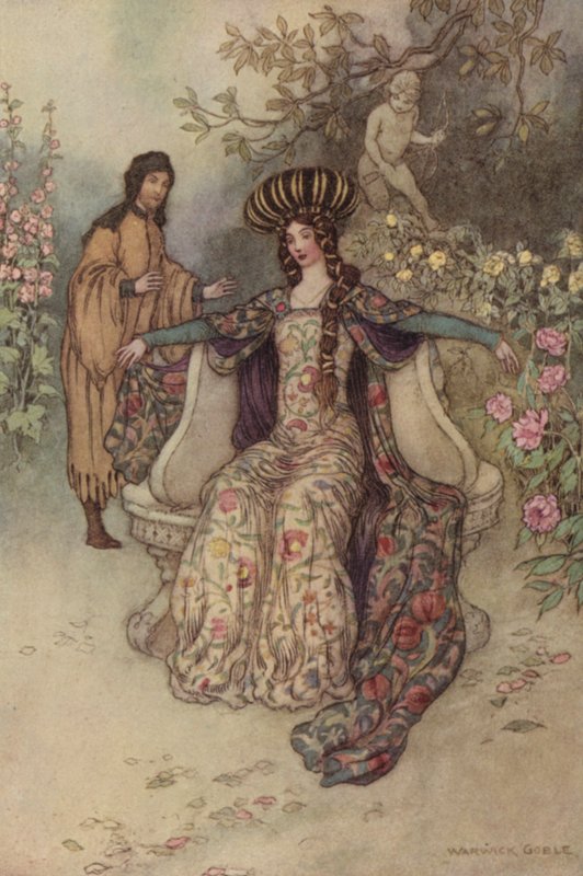 Geoffrey Chaucer, dikt av after Warwick Goble