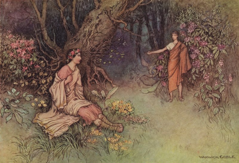 Geoffrey Chaucer, The Knights Tale av after Warwick Goble