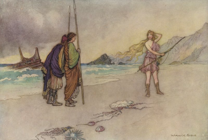 Geoffrey Chaucer, legenden om goda kvinnor av after Warwick Goble