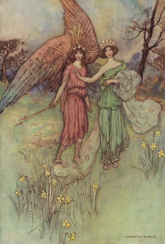Geoffrey Chaucer, legenden om goda kvinnor av after Warwick Goble