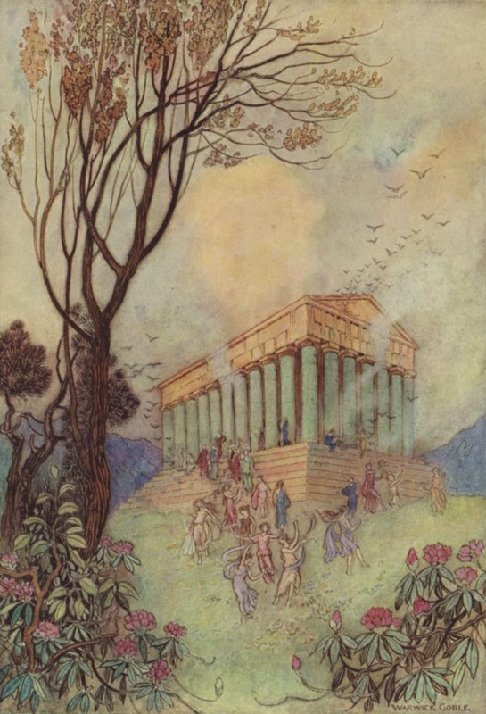Geoffrey Chaucer, Fåglarnas parlament av after Warwick Goble
