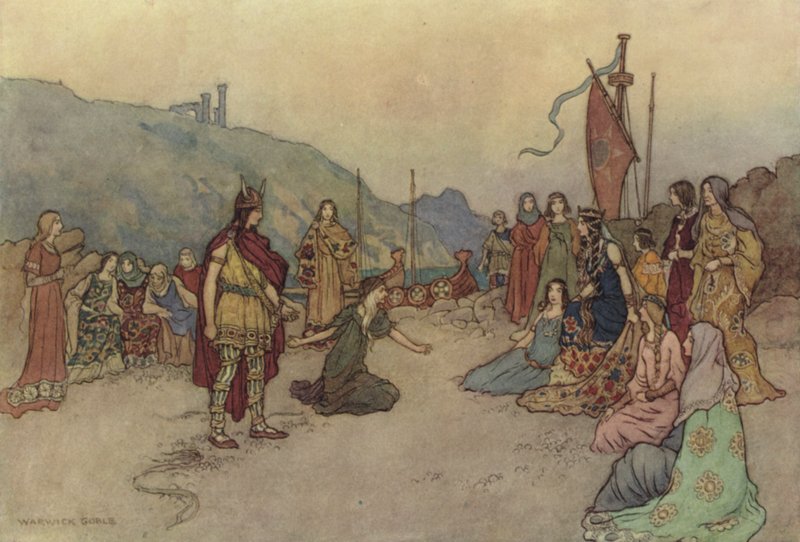 Geoffrey Chaucer, The Wife of Baths Tale av after Warwick Goble