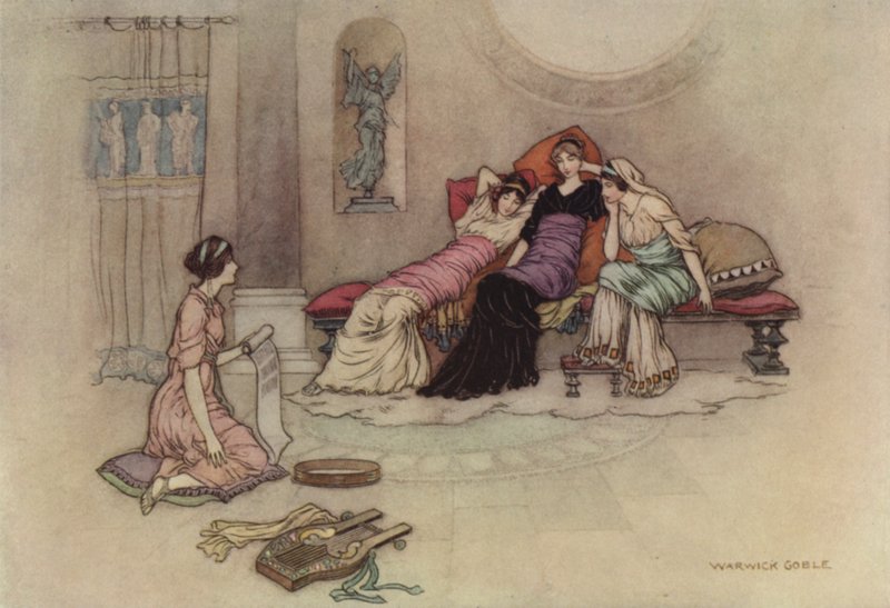 Geoffrey Chaucer, Troilus och Criseyde av after Warwick Goble
