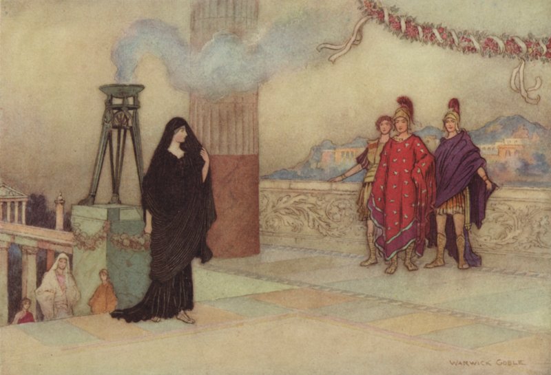 Geoffrey Chaucer, Troilus och Criseyde av after Warwick Goble