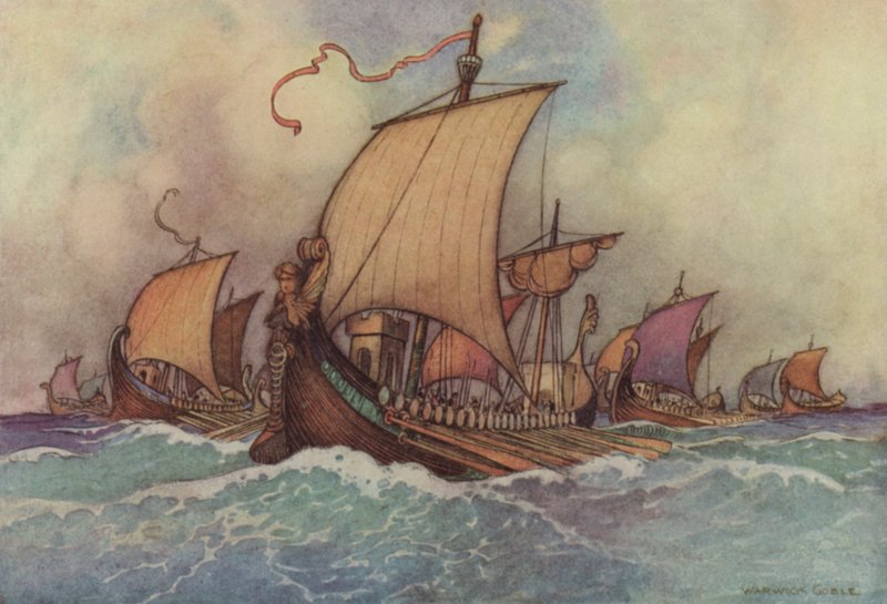 Geoffrey Chaucer, Troilus och Criseyde av after Warwick Goble