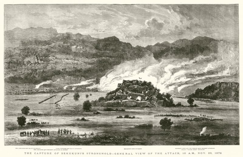 Capture of Sekukunis Stronghold, Allmän syn på attacken, 10:00, 28 november 1879 av after William Henry James Boot