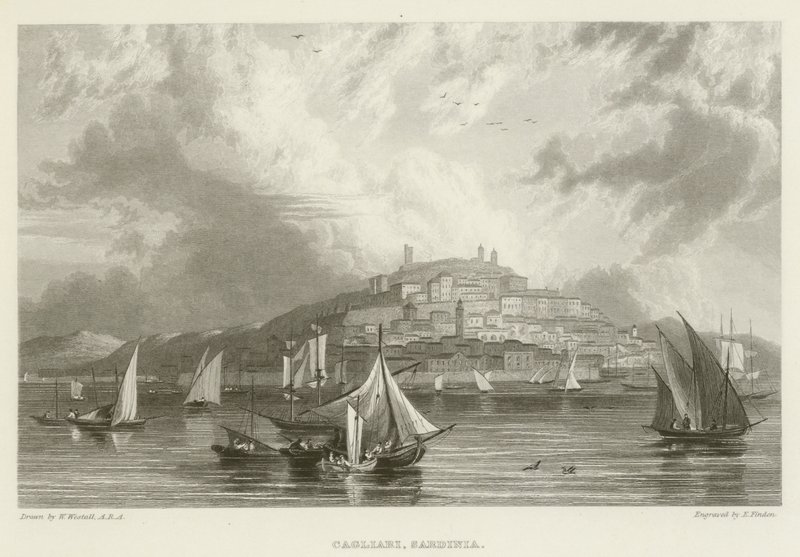 Cagliari, Sardinien av William after Westall