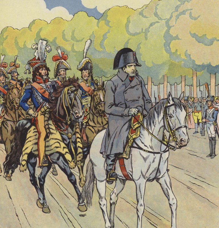 Napoleon I av Frankrike, med smeknamnet "Lille Korpralen" (färg litho) av pseudonym for Onfray de Breville Jacques Job