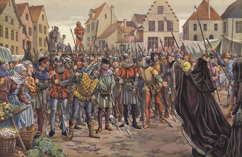 Mary, hertiginna av Bourgogne, vädjade till folket i Gent om livet för två av hennes fars rådsmedlemmar som hade varit i korrespondens med kung Ludvig XI av Frankrike av pseudonym for Onfray de Breville Job