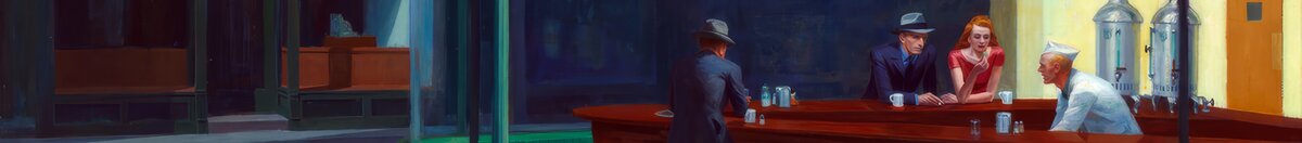 Nattugglor (Edward Hopper), Detail: Barmann und Kaffeekessel