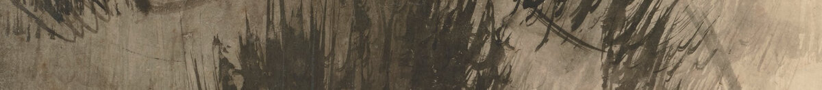 Tallar (Hasegawa Tohaku), Detail: Dunkle Kiefernkrone im Zentrum