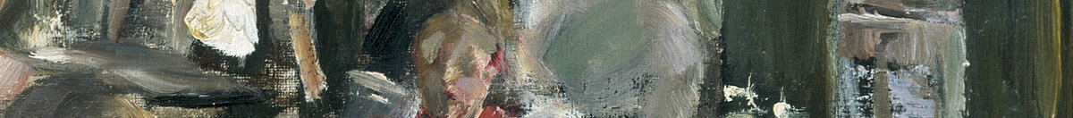 Terrassen vid restaurang Jacob i Nienstedten vid Elbe (Max Liebermann), Detail: Kind am Tischende