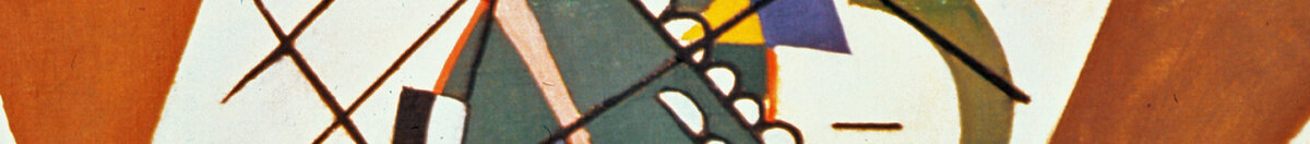 Korsande linjer, 1923 (Wassily Kandinsky), Detail: Braunes Dreieck mit Formenfeld