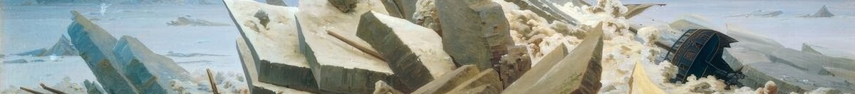 Ishavet (Caspar David Friedrich), Detail: Zerdrücktes Schiffswrack