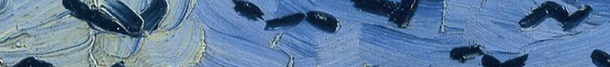 Vetefält med kråkor (Vincent van Gogh), Detail: Krähenschwarm über dem Feld