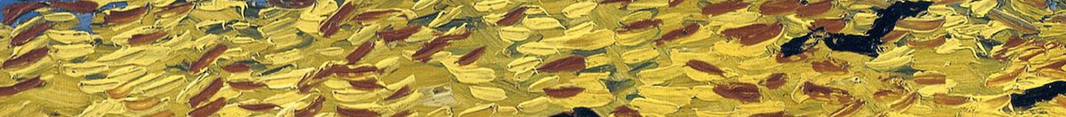 Vetefält med kråkor (Vincent van Gogh), Detail: Gelbes Weizenfeld mit Krähen