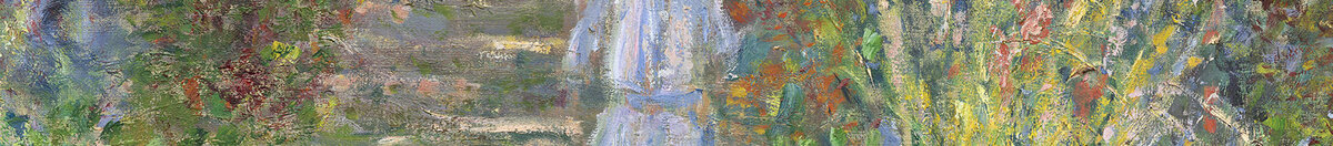 Konstnärens trädgård i Vétheuil, 1880 (Claude Monet), Detail: Kind auf der Gartentreppe