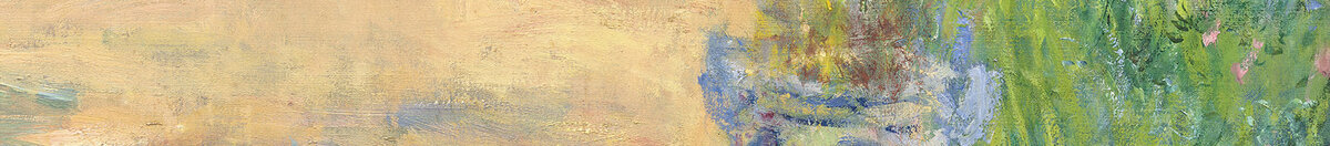 Konstnärens trädgård i Vétheuil, 1880 (Claude Monet), Detail: Blau-weisse Keramikvase