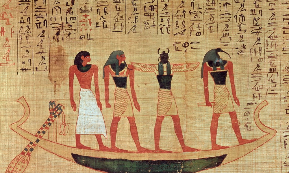 Hieroglyfer och väggmålningar