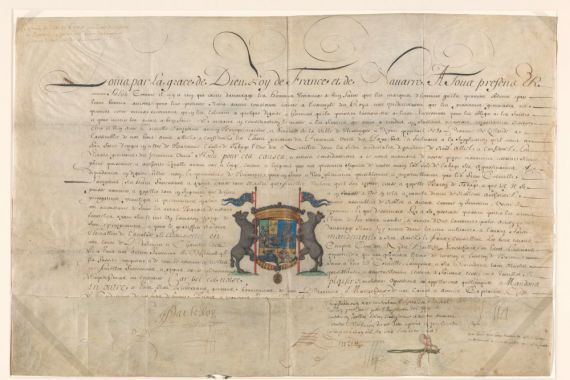 Lodewijk XIV (koning van Frankrijk) (signed by artist)