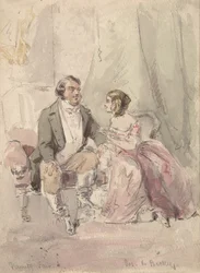 Scen från Vanity Fair: Jos och Becky, 1848-80.