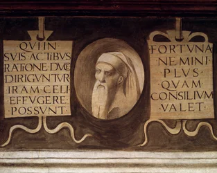 Detalj av Maximes - Fresco, slutet av 1400-talet