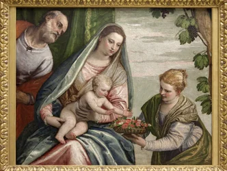 Helig familj med St. Dorothee, oljemålning på duk av Paolo Caliari dit Veronese (1528-1588). Fotografi, KIM Youngtae, Bordeaux, Musee des beaux arts de Bordeaux.