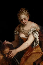 Judith med huvudet av Holofernes, detalj