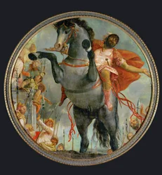 Marcus Curtius offrar sitt liv (målning på duk)