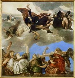 Saint Marc couronnant les vertus theologales - Sankt Markus som belönar de teologiska dygderna ...