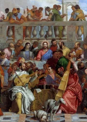 Central detalj av "" Les Noces de Cana (Le nozze di Cana)" av Veronese