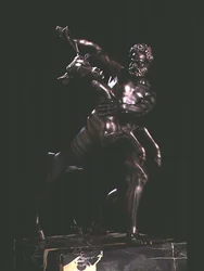 Hercules and the Arcadian Stag (brons)