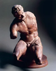Naken man, cirka 1572, av Giambologna (1529-1608), terrakottaskulptur, 38,5 cm
