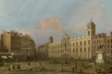 London, utsikt över Northumberland House, österut